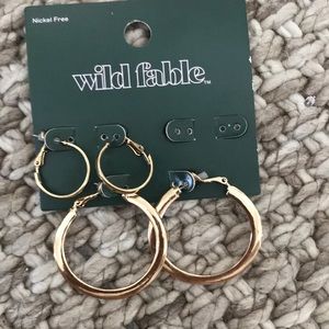 wild fable gold hoops